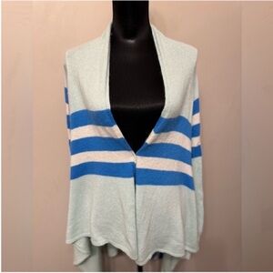 Vineyard Vines Women’s Light Blue Mint Green White Striped Cardigan S